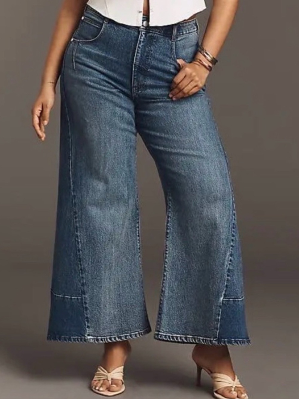 Pilcro Darien Wide Leg Panel Jeans - Sz 31